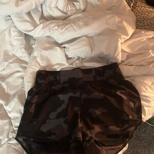 MPG Black and Gray Camouflage Shorts